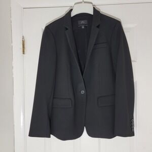 J. Crew Regent Blazer Jacket Womens Size 8 Black Standing Collar Career K5961‎